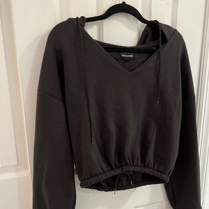 Pretty Little Things black cropped hoodie
